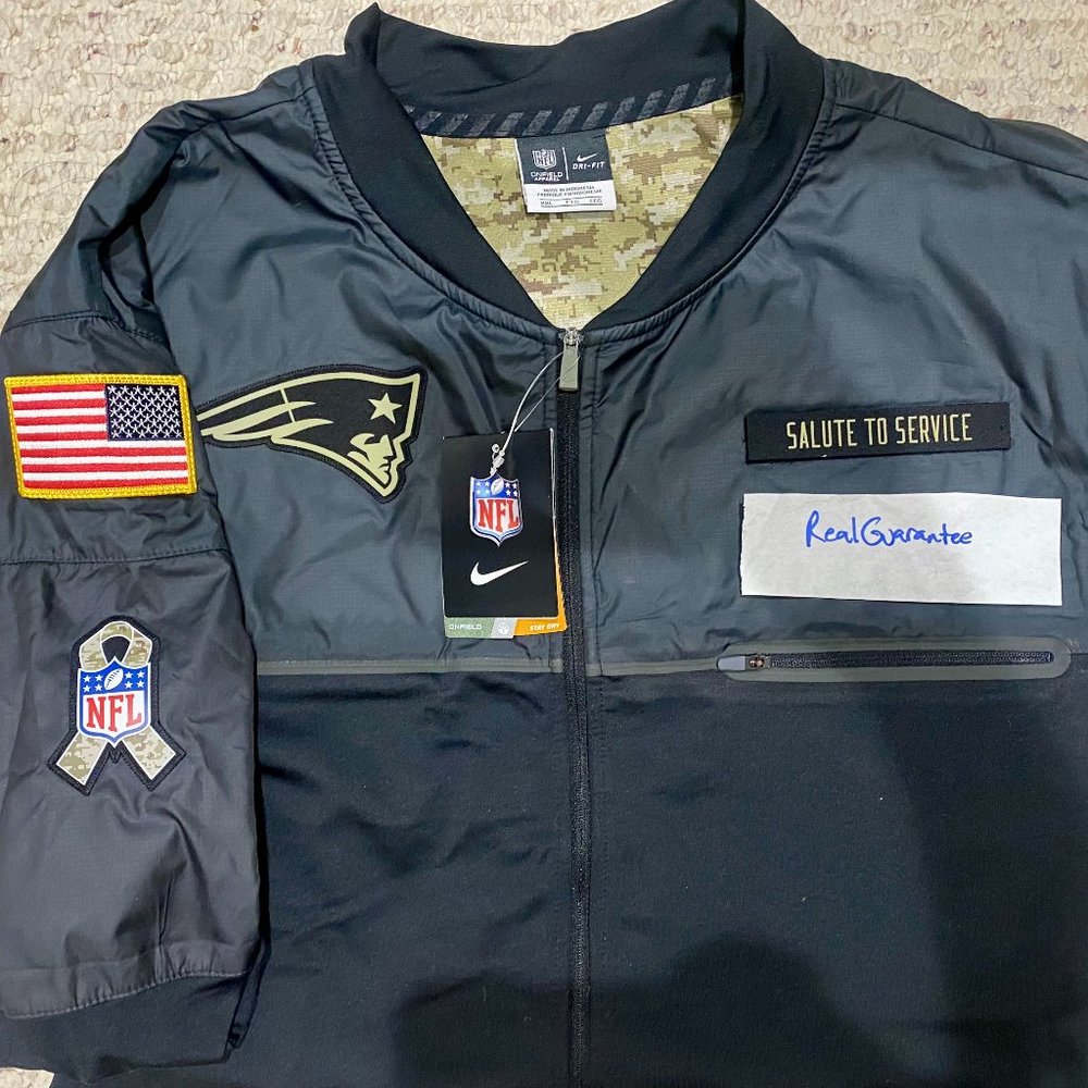 Sz 2XL 100% Nike 2016 New England Patriots Salute To Service Sideline Jacket XXL